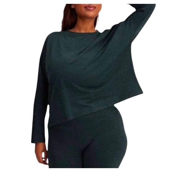 girlfriend collective Tops - Girlfriend Collective long sleeve boxy performance shirt R&R moss green XXL